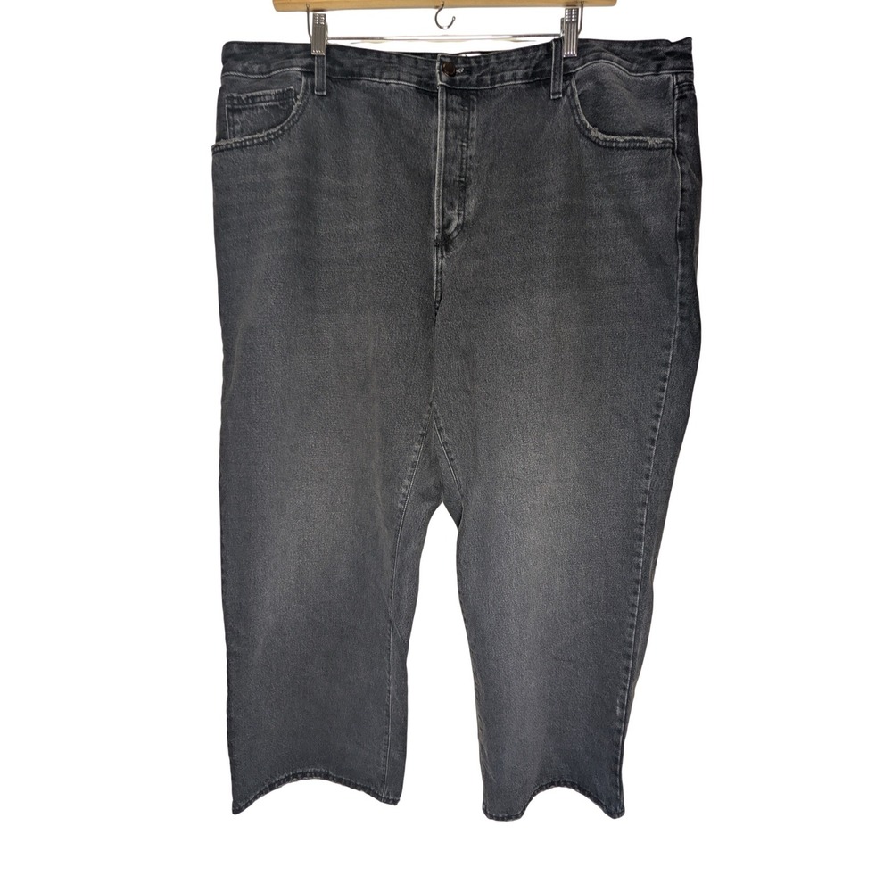 Universal Thread Mid Rise 90s Baggy Jeans Button Fly Womens 22 Black Wash Rigid